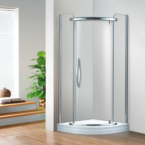 扇形简易淋浴房高密钢化玻璃淋浴房EC-2390